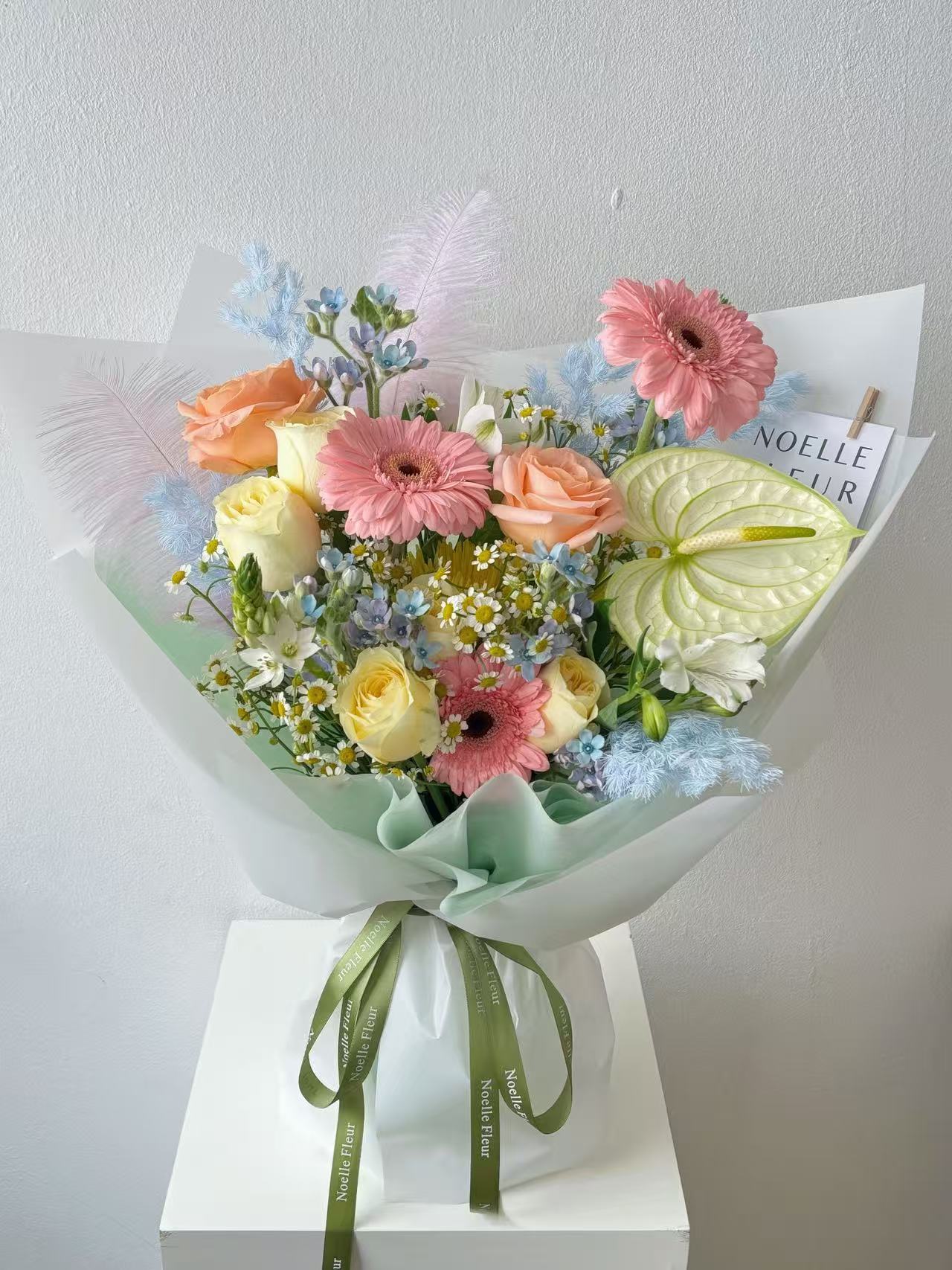 Vibrant spring flower arrangement